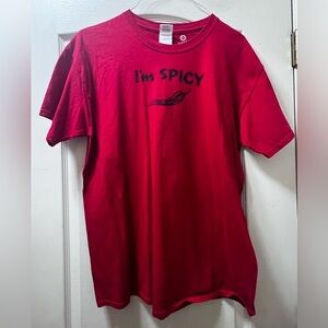 Unisex Spicy Red Tshirt. Size Large. Like new. Casual Hot & Spicy